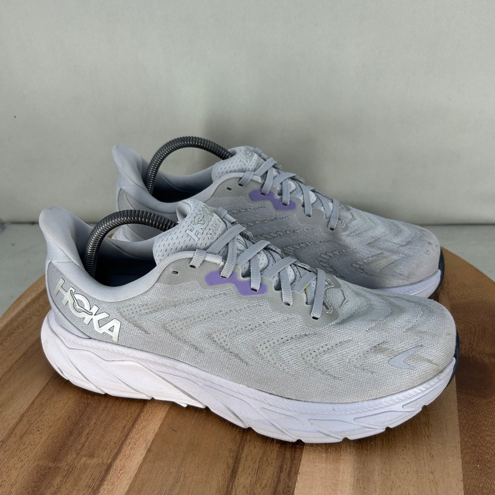 Hoka One One Arahi 6 Wide Harbor Mist Silver Running Shoes Womens 10D 1123197